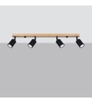 Adjustable ceiling lamps - spots - Sollux Plafond VERDO 4 black SL.1294 - product 2
