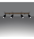 Adjustable ceiling lamps - spots - Sollux Plafond VERDO 4 black SL.1294 - product 3