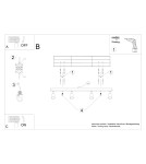 Adjustable ceiling lamps - spots - Sollux Plafond VERDO 4 black SL.1294 - product 6