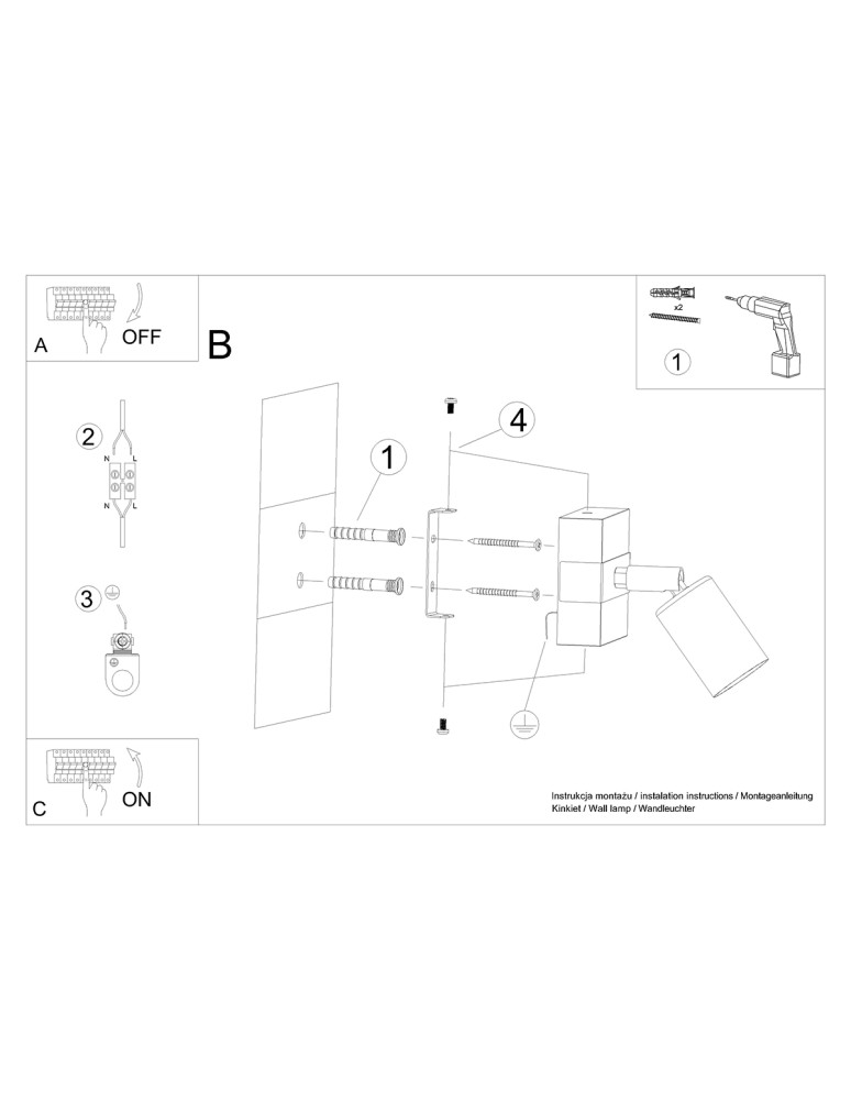 Ceiling lamps - Sollux Wall lamp ZUCA black SL.1295 - product kolory-swiatla.pl 6
