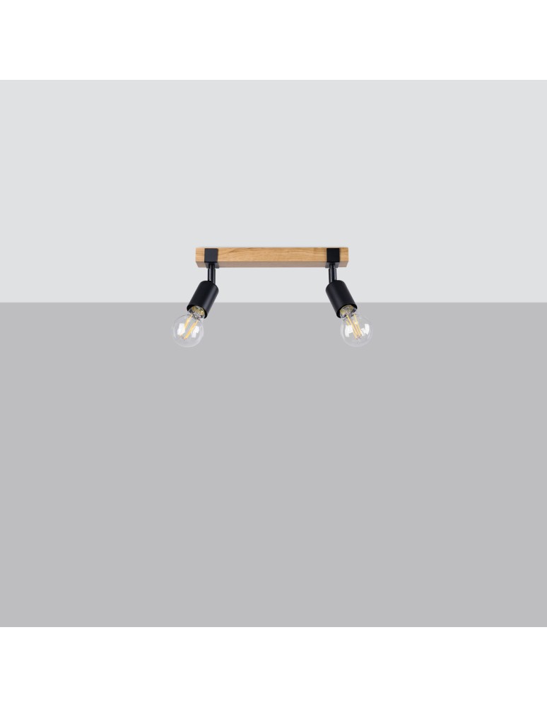 Adjustable ceiling lamps - spots - Sollux Plafond ZUCA 2 black SL.1296 - product kolory-swiatla.pl 2