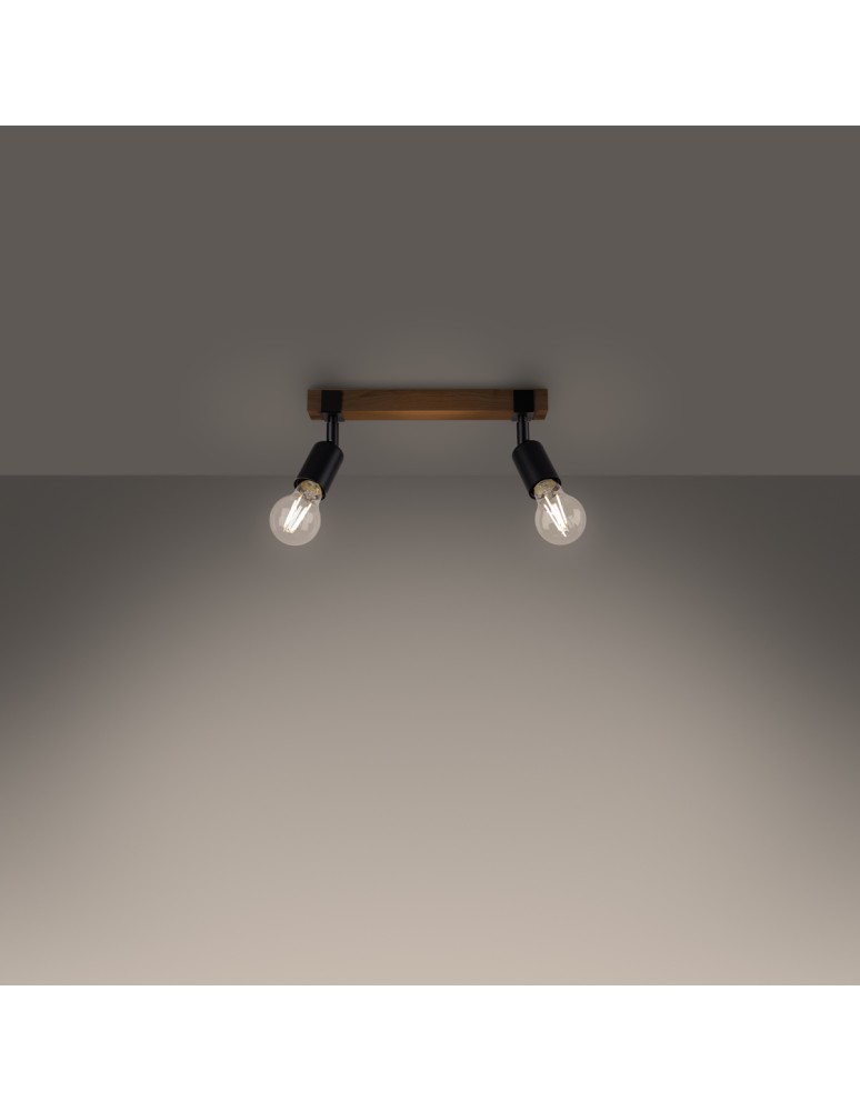 Adjustable ceiling lamps - spots - Sollux Plafond ZUCA 2 black SL.1296 - product kolory-swiatla.pl 3