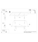 Adjustable ceiling lamps - spots - Sollux Plafond ZUCA 2 black SL.1296 - product 6