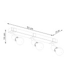 Adjustable ceiling lamps - spots - Sollux Plafond ZUCA 3 black SL.1297 - product 5