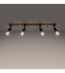 Adjustable ceiling lamps - spots - Sollux Plafond ZUCA 4 black SL.1298 - product 3