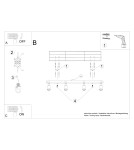 Adjustable ceiling lamps - spots - Sollux Plafond ZUCA 4 black SL.1298 - product 6