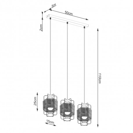 Sollux Lampa wisząca GIZUR 3L SL.1301