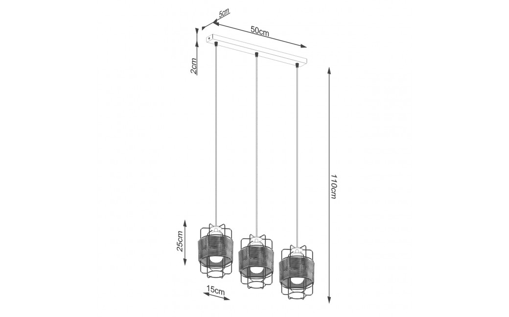 Sollux Lampa wisząca GIZUR 3L SL.1301