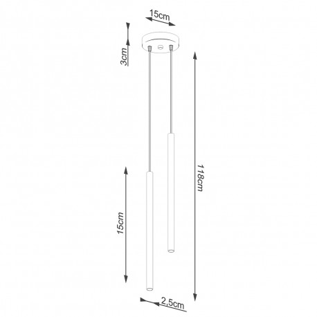 Sollux Lampa wisząca PASTELO 2 biała SL.1303