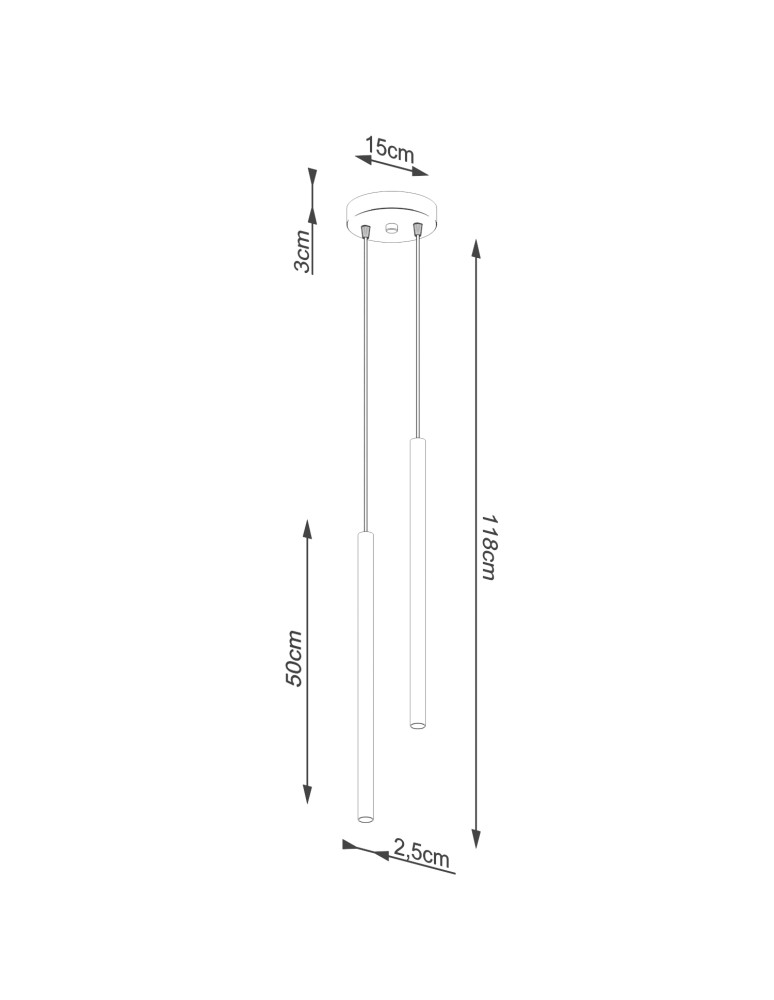 Pendant lamps - Sollux PASTELO 2 pendant lamp black SL.1304 - product kolory-swiatla.pl 5