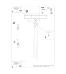 Pendant lamps - Sollux PASTELO 2 pendant lamp black SL.1304 - product 6