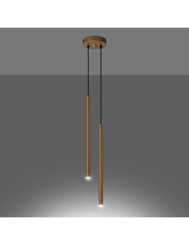 Pendant lamps - Sollux Pendant lamp PASTELO 2 gold SL.1305 - product kolory-swiatla.pl 3
