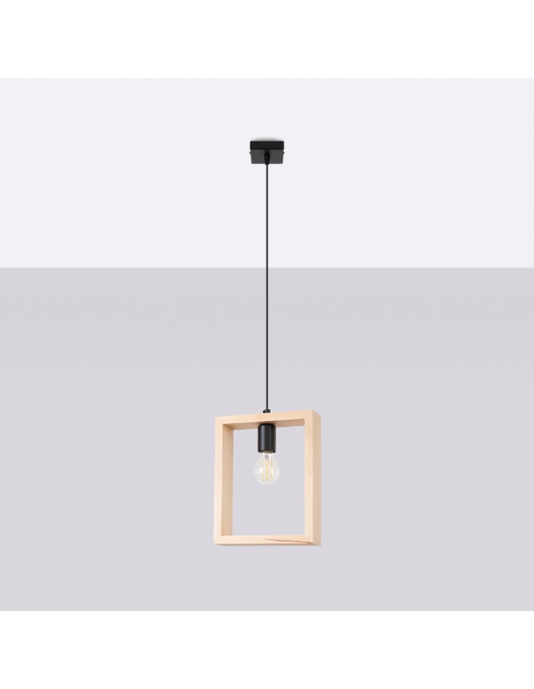 Pendant lamps - Sollux ARIES natural wood pendant lamp SL.1310 - product kolory-swiatla.pl 2