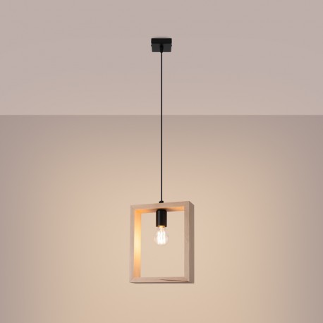 Sollux Lampa wisząca ARIES naturalne drewno SL.1310