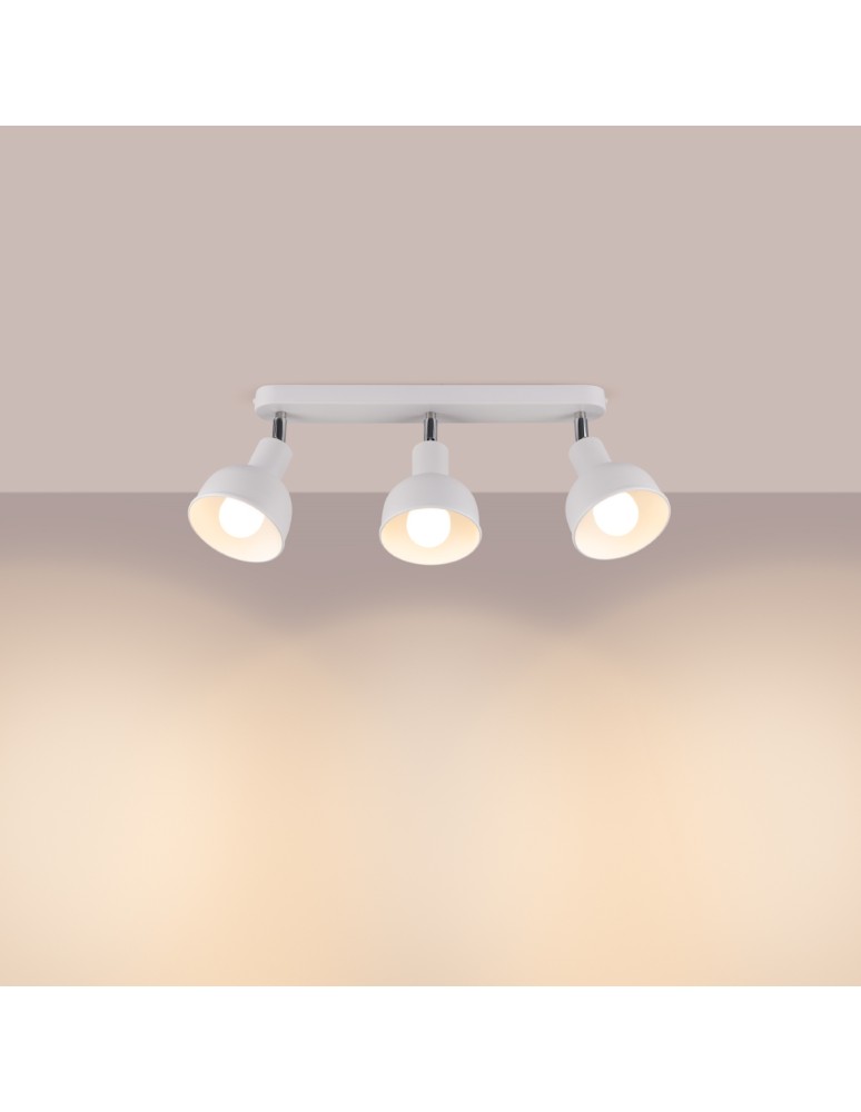 Adjustable ceiling lamps - spots - Sollux Plafond ELBA 3 white SL.1315 - product kolory-swiatla.pl 3