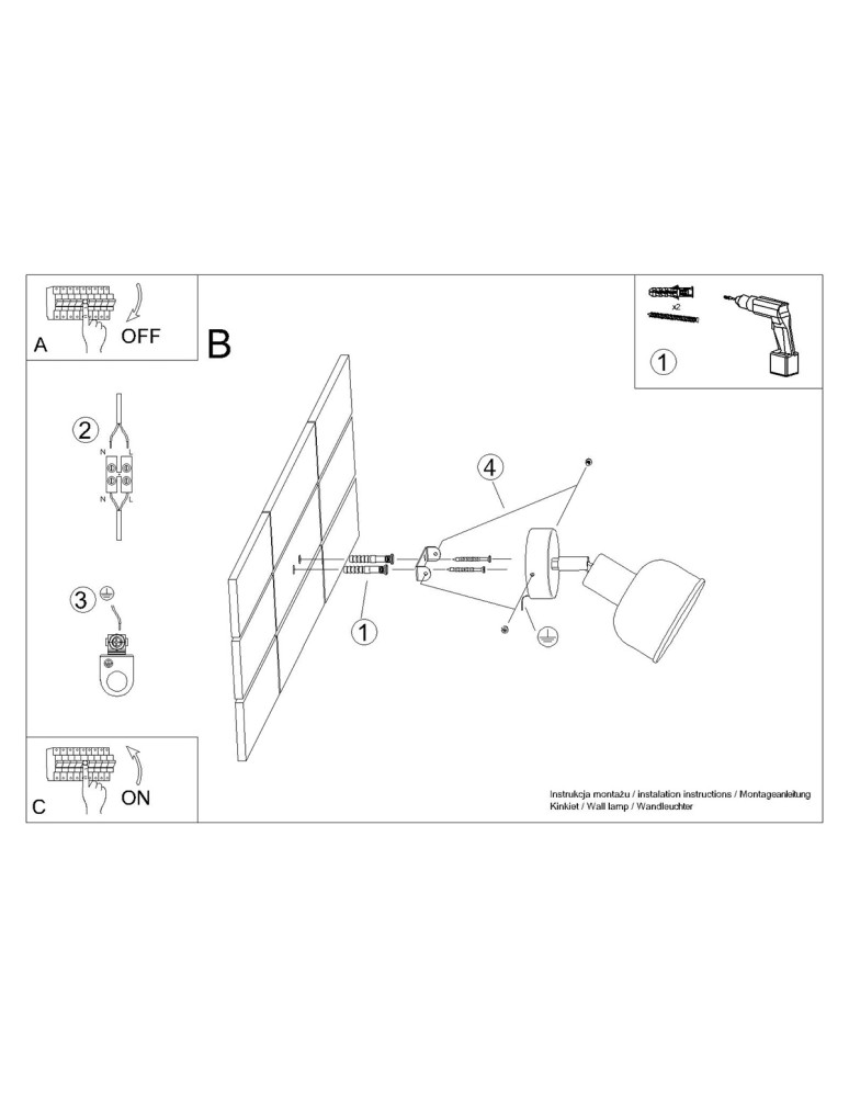 Wall lamps - Sollux Wall lamp ELBA black SL.1316 - product kolory-swiatla.pl 11