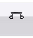 Adjustable ceiling lamps - spots - Sollux Plafond ELBA 2 black SL.1317 - product 2