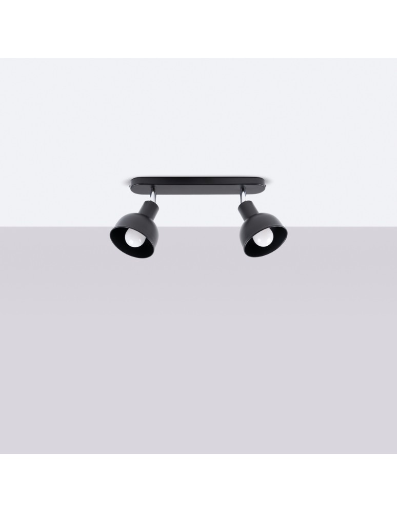 Adjustable ceiling lamps - spots - Sollux Plafond ELBA 2 black SL.1317 - product kolory-swiatla.pl 2