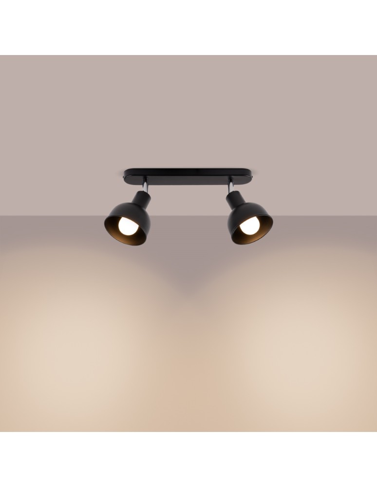 Adjustable ceiling lamps - spots - Sollux Plafond ELBA 2 black SL.1317 - product kolory-swiatla.pl 3