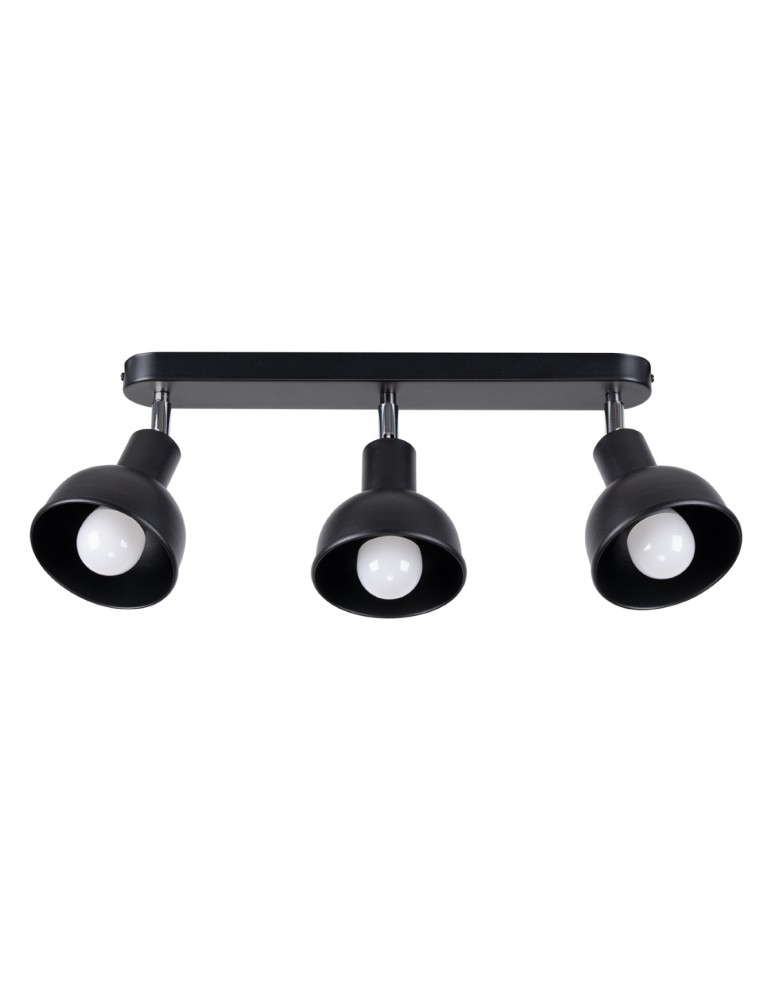 Adjustable ceiling lamps - spots - Sollux Plafond ELBA 3 black SL.1318 - product kolory-swiatla.pl 1