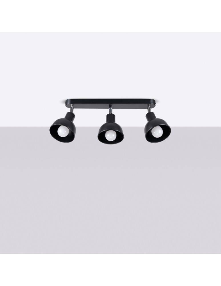 Adjustable ceiling lamps - spots - Sollux Plafond ELBA 3 black SL.1318 - product kolory-swiatla.pl 2