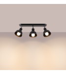 Adjustable ceiling lamps - spots - Sollux Plafond ELBA 3 black SL.1318 - product 3