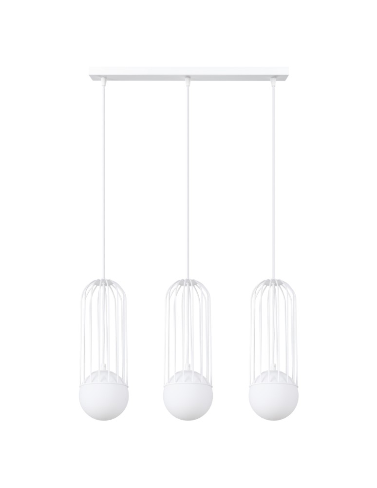 Pendant lamps on a strip - Sollux BRINA 3L pendant lamp white SL.1333 - product kolory-swiatla.pl 1