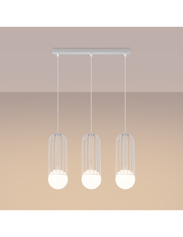 Pendant lamps on a strip - Sollux BRINA 3L pendant lamp white SL.1333 - product kolory-swiatla.pl 3
