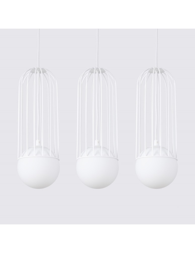 Pendant lamps on a strip - Sollux BRINA 3L pendant lamp white SL.1333 - product kolory-swiatla.pl 4