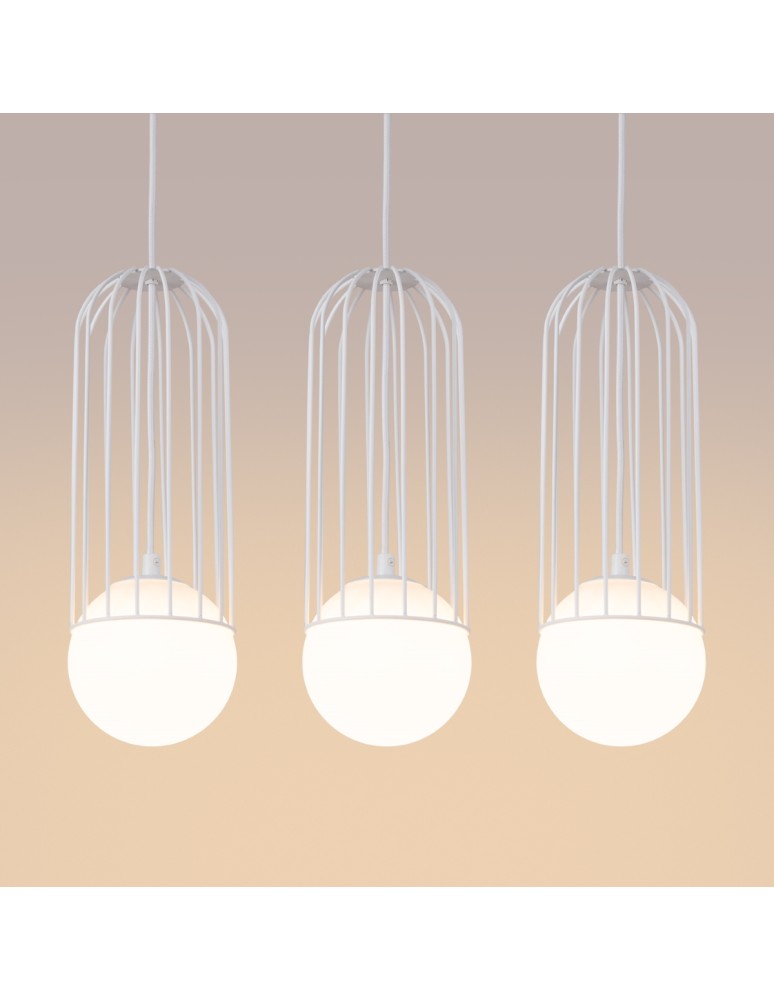 Pendant lamps on a strip - Sollux BRINA 3L pendant lamp white SL.1333 - product kolory-swiatla.pl 5