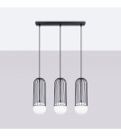 Pendant lamps on a strip - Sollux BRINA 3L pendant lamp black SL.1334 - product 2