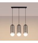 Pendant lamps on a strip - Sollux BRINA 3L pendant lamp black SL.1334 - product 3