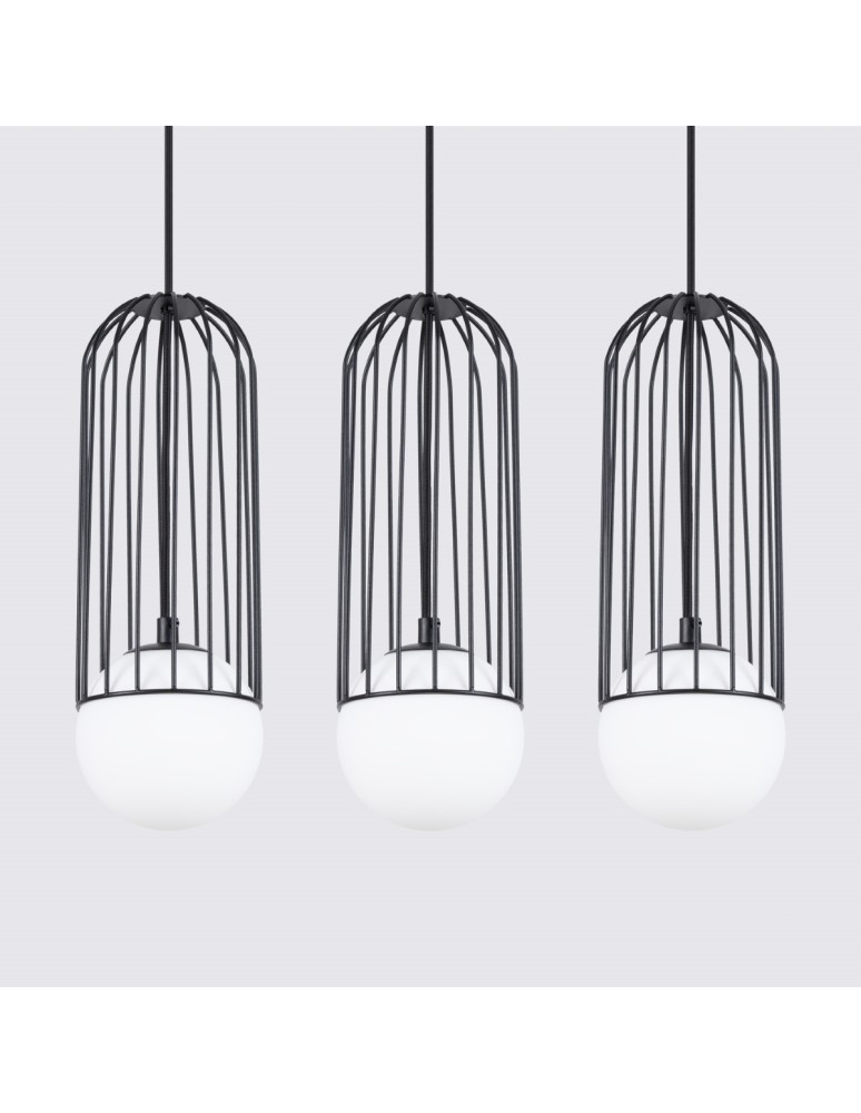Pendant lamps on a strip - Sollux BRINA 3L pendant lamp black SL.1334 - product kolory-swiatla.pl 4