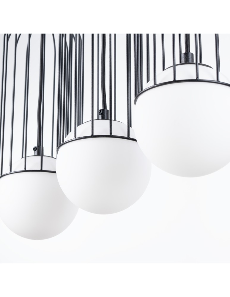 Pendant lamps on a strip - Sollux BRINA 3L pendant lamp black SL.1334 - product kolory-swiatla.pl 6