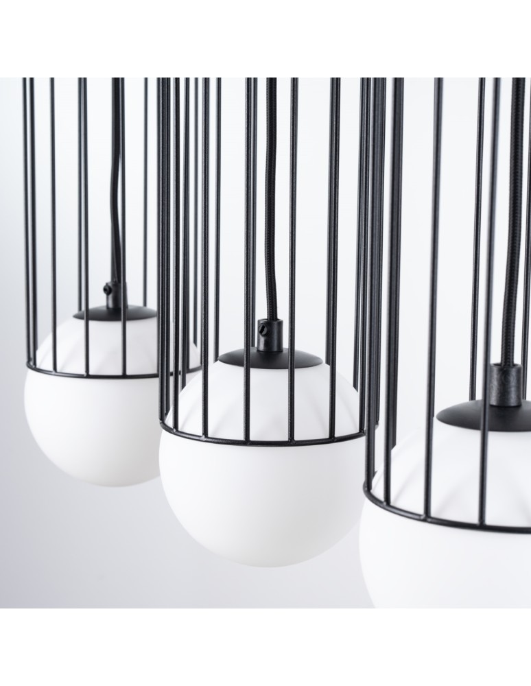 Pendant lamps on a strip - Sollux BRINA 3L pendant lamp black SL.1334 - product kolory-swiatla.pl 7