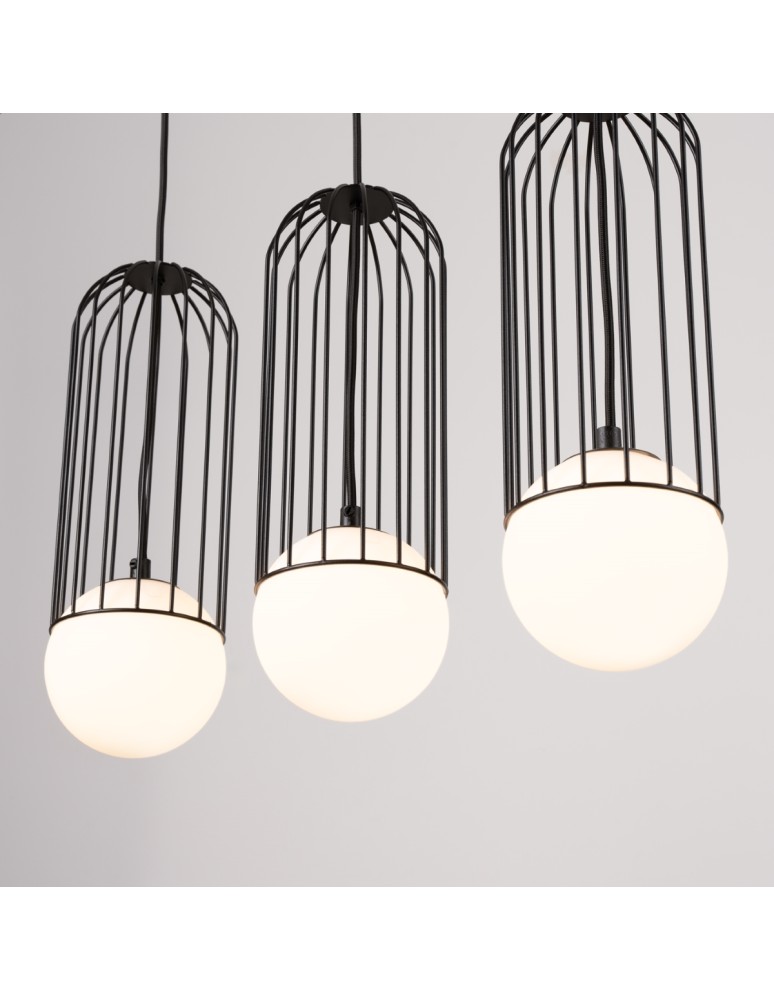 Pendant lamps on a strip - Sollux BRINA 3L pendant lamp black SL.1334 - product kolory-swiatla.pl 11