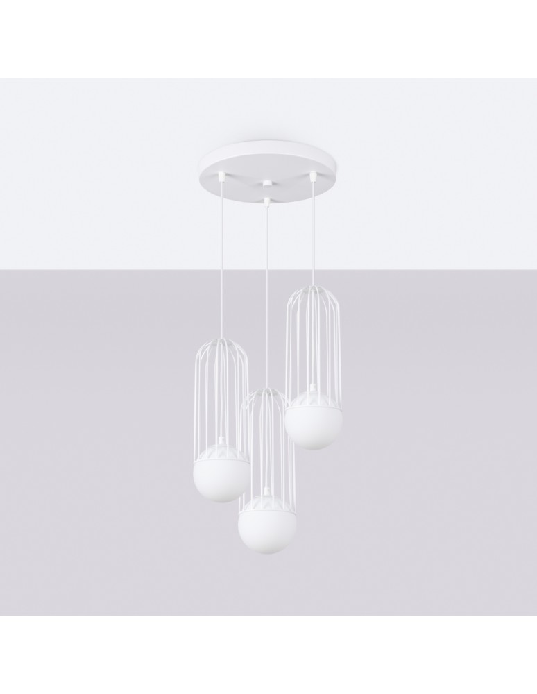 Pendant lamps - Sollux BRINA 3P pendant lamp white SL.1335 - product kolory-swiatla.pl 2