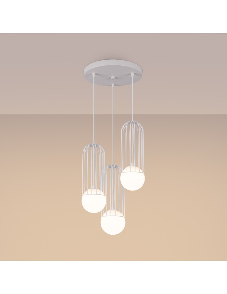 Pendant lamps - Sollux BRINA 3P pendant lamp white SL.1335 - product kolory-swiatla.pl 3