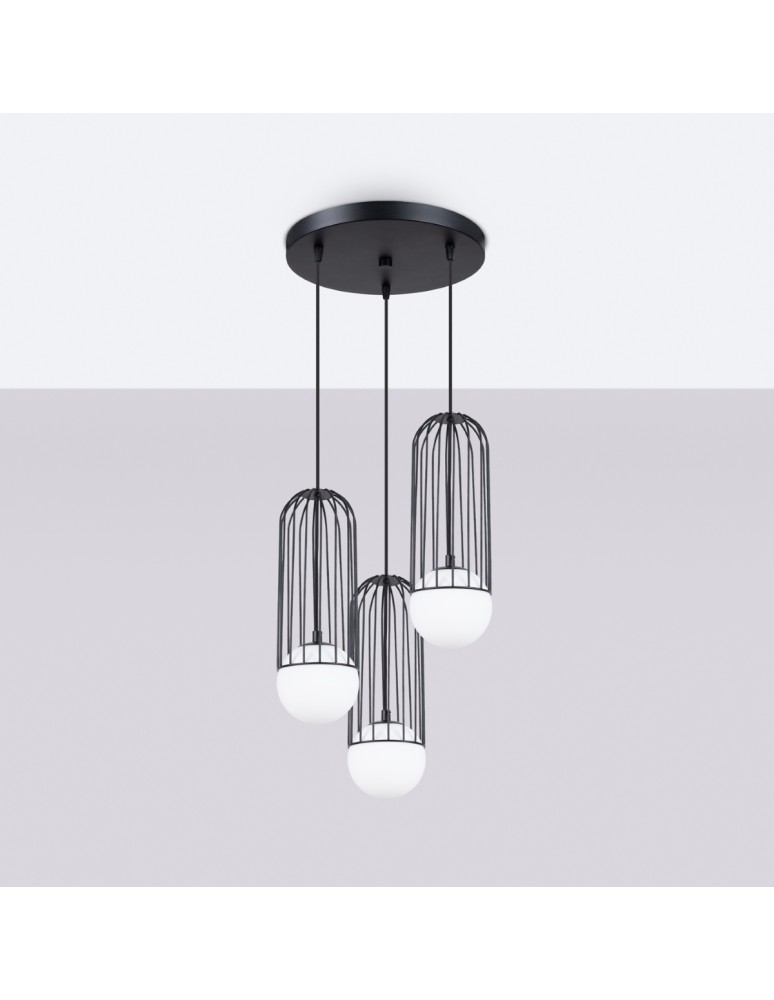 Pendant lamps - Sollux BRINA 3P pendant lamp black SL.1336 - product kolory-swiatla.pl 2