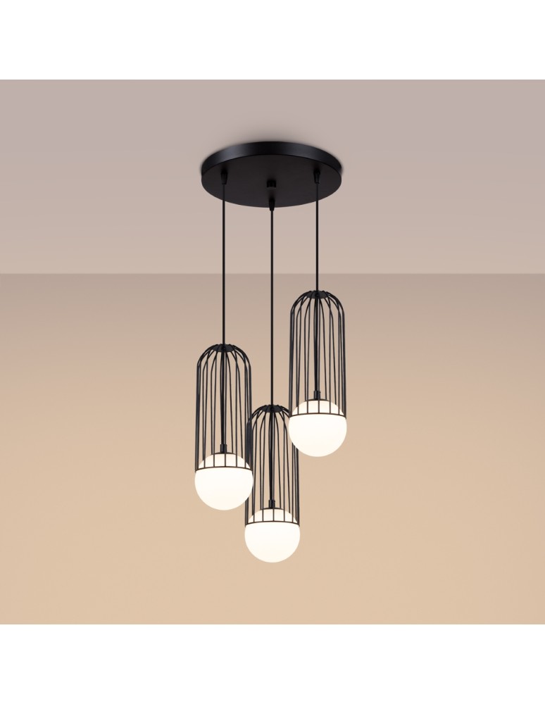 Pendant lamps - Sollux BRINA 3P pendant lamp black SL.1336 - product kolory-swiatla.pl 3