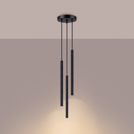 Sollux Lampa wisząca ARCHE 3P czarna SL.1341