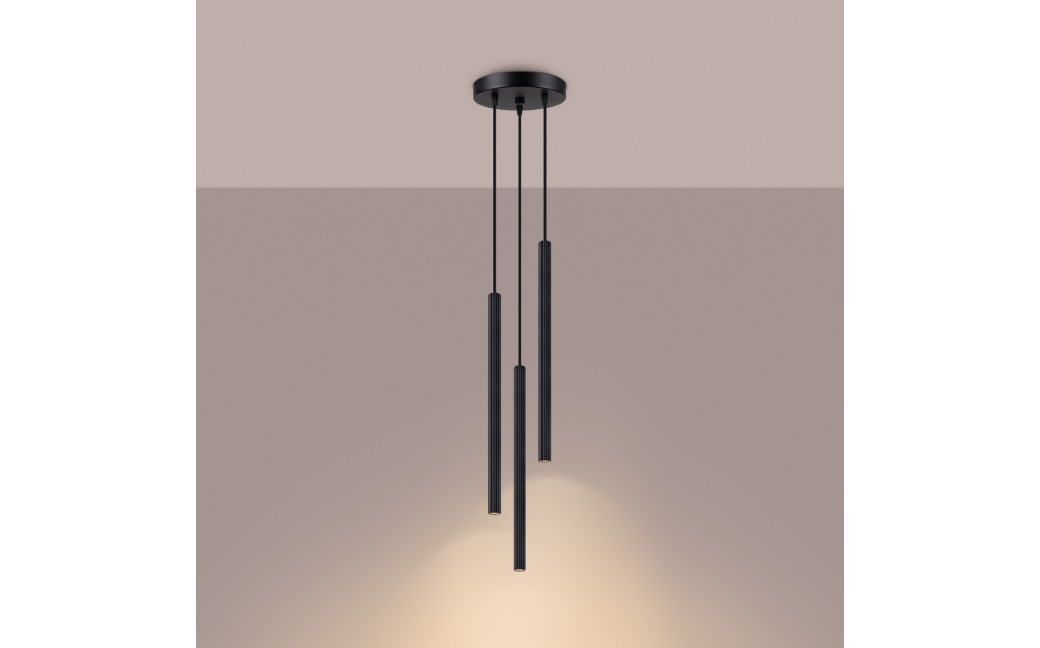 Sollux Lampa wisząca ARCHE 3P czarna SL.1341