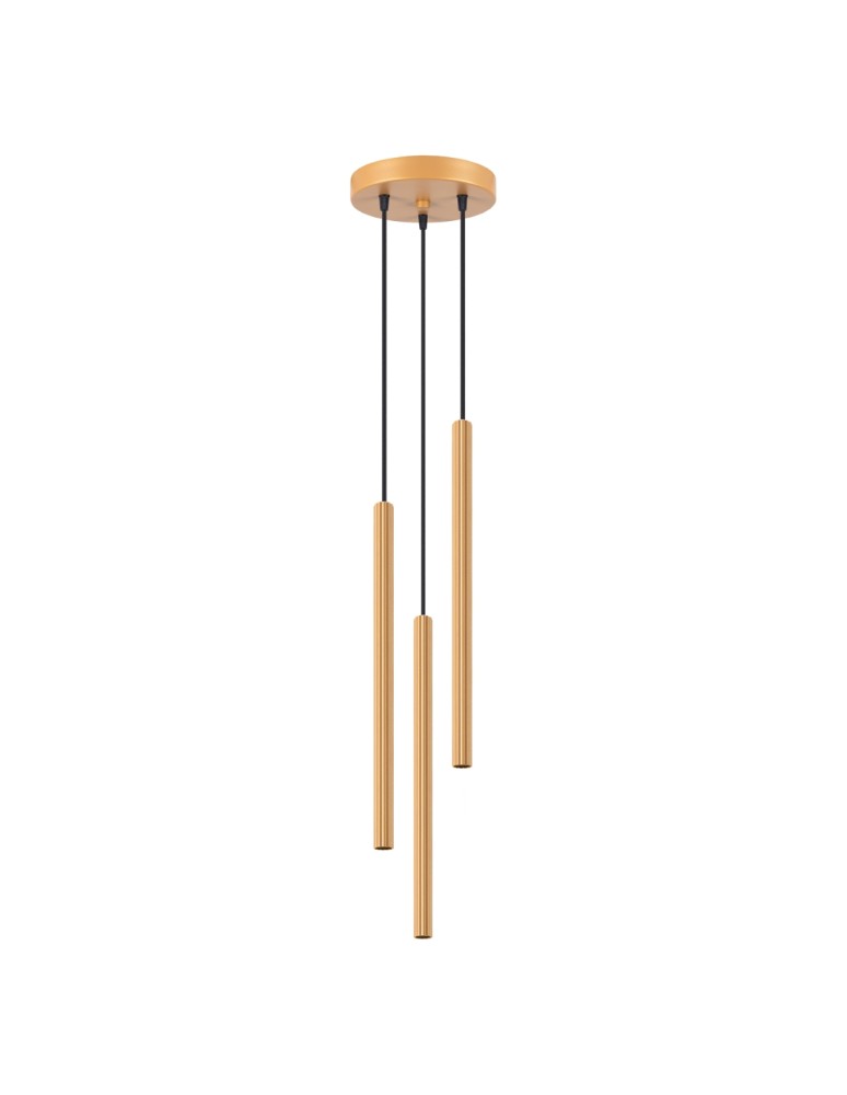 Pendant lamps - Sollux ARCHE 3P gold pendant lamp SL.1342 - product kolory-swiatla.pl 1