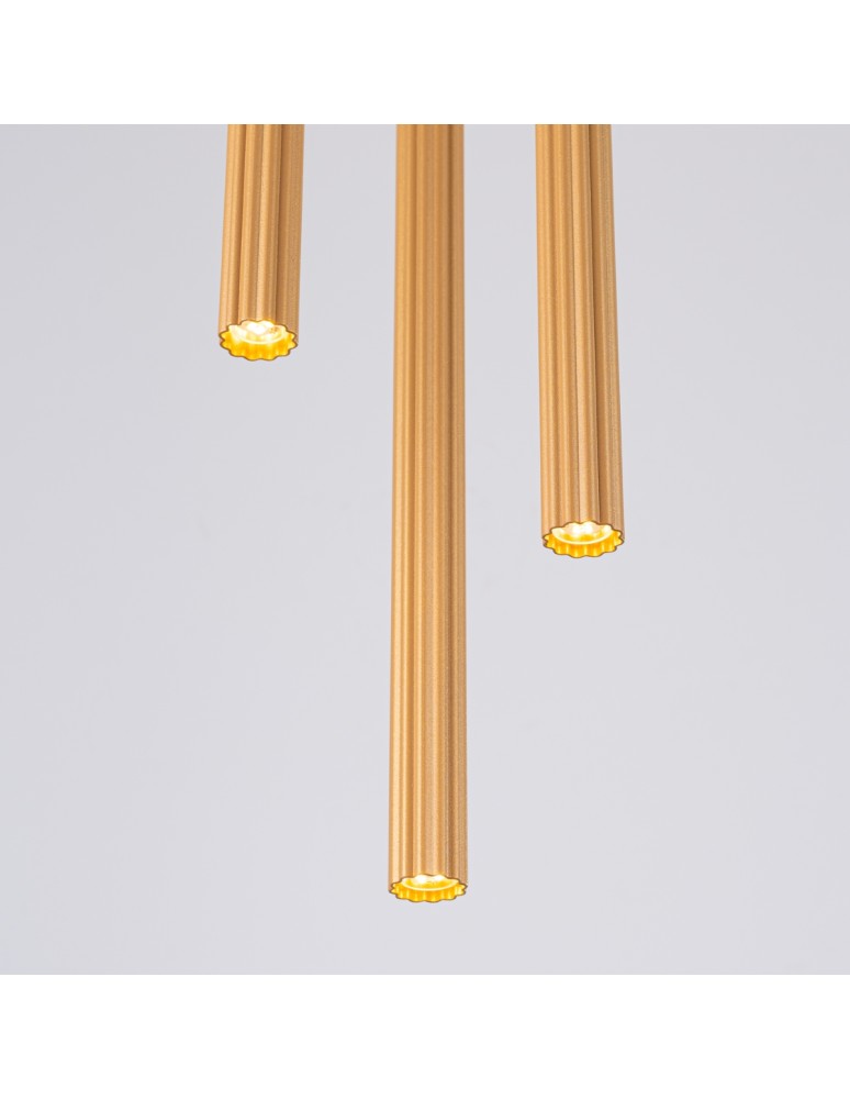 Pendant lamps - Sollux ARCHE 3P gold pendant lamp SL.1342 - product kolory-swiatla.pl 9