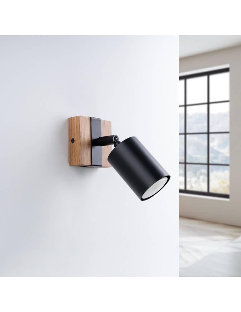 Wall lamps - Sollux Wall lamp FAGER 1 black SL.1343 - product kolory-swiatla.pl 2