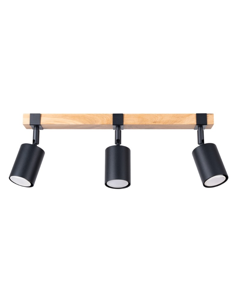 Adjustable ceiling lamps - spots - Sollux Plafond FAGER 3 black SL.1345 - product kolory-swiatla.pl 1