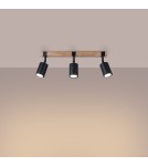 Adjustable ceiling lamps - spots - Sollux Plafond FAGER 3 black SL.1345 - product 3