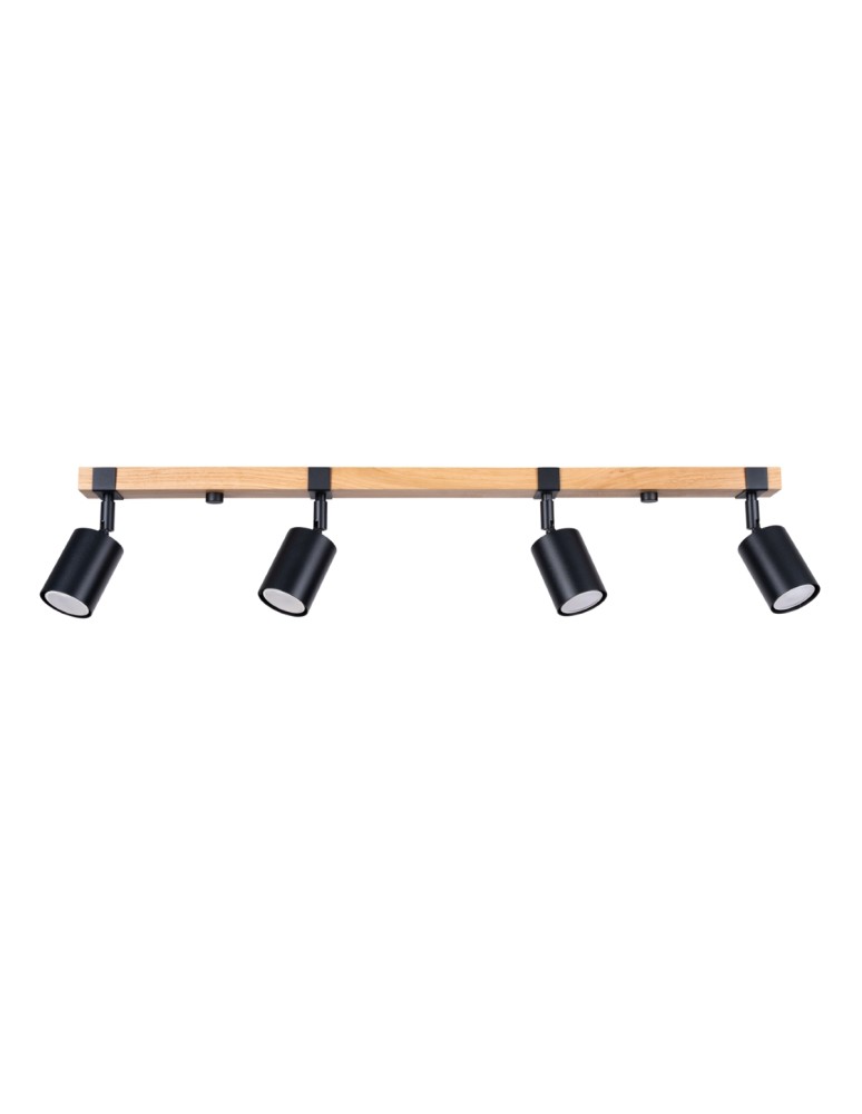 Adjustable ceiling lamps - spots - Sollux Plafond FAGER 4L black SL.1346 - product kolory-swiatla.pl 1
