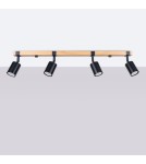 Adjustable ceiling lamps - spots - Sollux Plafond FAGER 4L black SL.1346 - product 2