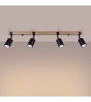 Adjustable ceiling lamps - spots - Sollux Plafond FAGER 4L black SL.1346 - product 3